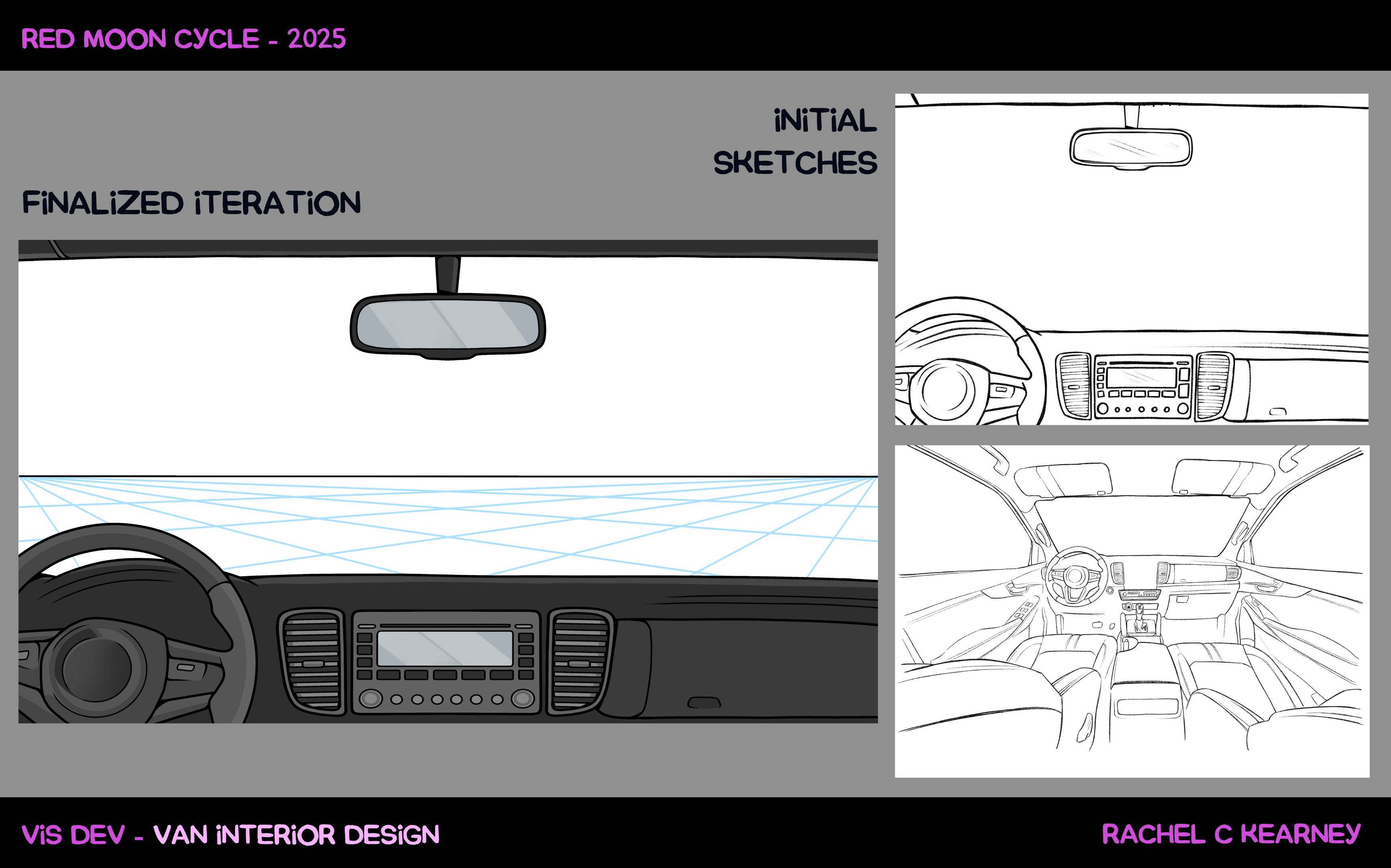 Red Moon Cycle van interior